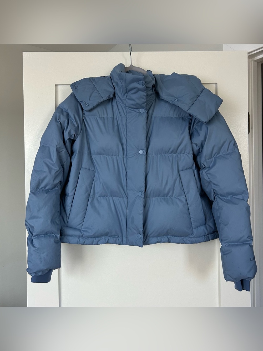Lululemon Wunder Puff Cropped Jacket Blue Size 6